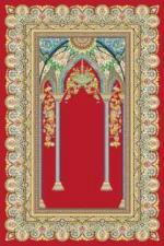 سجاده ابریشم ماشینی 1600 شانه لاکی