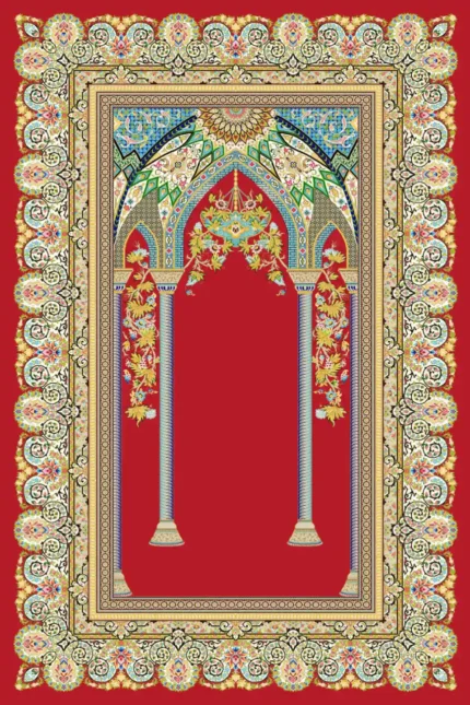 سجاده ابریشم ماشینی 1600 شانه لاکی