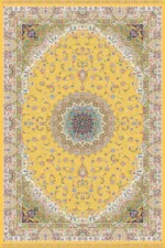 فرش ابریشم ماشینی 1600 شانه طلایی