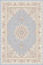 فرش اکریلیک ماشینی 1500 شانه طرح نورا آبی