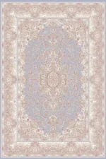 فرش اکریلیک ماشینی 1500 شانه طرح تبریز آبی