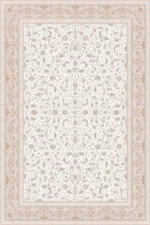 فرش اکریلیک ماشینی 1500 شانه طرح لیندا سفید