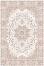 فرش اکریلیک ماشینی 1500 شانه طرح یاقوت سفید