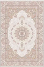 فرش اکریلیک ماشینی 1500 شانه طرح ماهرو سفید