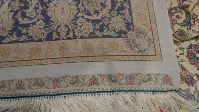 فرش ابریشم ماشینی 1600 شانه خاطره کویر کاشان