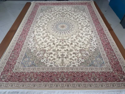 فرش اکریلیک ماشینی خاطره کویر کاشان طرح مستانه صدفی لاکی