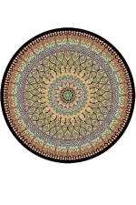 فرش گرد مدرن مشکی