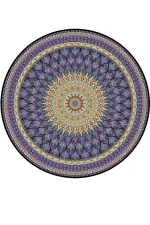 فرش گرد مدرن سرمه ای