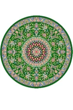 فرش گرد مدرن سبز