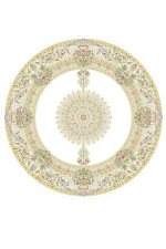 فرش گرد مدرن زمینه کرم